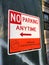 No parking anytime sign in New York City