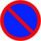 No parking or Do not  sign logo symbol for traffics way and area