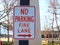 No parking Fire Lane sign