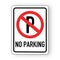 No parking here warning signs concept abstract picture. Business artwork vector graphics