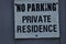 no parking private property signboard