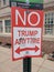 No Parking Sign, No Trump Anytime, Funny Political Street Sign, Philadelphia, PA, USA