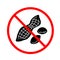 No peanuts sign icon illustration