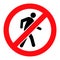 No Pedestrian Walking - Vector Icon Illustration