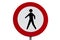 No pedestrians road sign