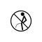 No peeing line icon, pee