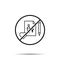 No pen, image, family icon. Simple thin line, outline vector of 8 march ban, prohibition, embargo, interdict, forbiddance icons