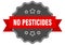 no pesticides label. no pesticides isolated seal. sticker. sign