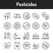 No pests black line icons set. Pictograms for web page, mobile app, promo. UI UX GUI design element. Editable stroke.