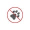 No pets flat icon