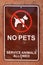 No pets sign