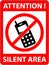 No phone, telephone prohibited symbol. Vector.