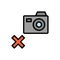 No photo, museum icon. Simple color with outline vector elements of historical things icons for ui and ux, website or mobile