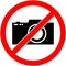 No photography, camera prohibited symbol. Vector.