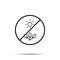 No photosynthesis iconicon. Simple thin line, outline vector of biology ban, prohibition, embargo, interdict, forbiddance icons