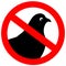 No pigeons vector sign