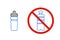 No plastic bottle, only reusable water bottle sign