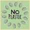 No plastic poster. Ecological and zero-waste motivation. Eco friendly and plastic-free living