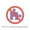 No Plugins Required Icon Vector.