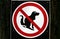 No pooping by dogs sign isolated