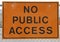 No public access sign