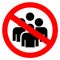 No public meetings vector sign