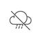 No rain line icon