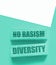 No rasism diversity on wooden blocks. Business and Social concept