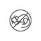 No rat pests line icon