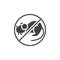 No rat pests vector icon