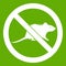 No rats sign icon green