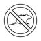 No rats sign icon, outline style