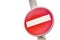 NO red and white traffic signpost