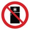 No Refrigerator icon Do not freeze prohibited sign