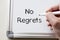 No regrets written on whiteboard