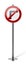 No right turn traffic sign isolated on white background. 3D illustration