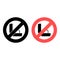No a ring with a diamond in the box icon. Simple glyph, flat vector of valentines day, love ban, prohibition, embargo, interdict,