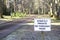 No through road strictly private road sign at entrance to estate grounds of woodlands forest lland andmark