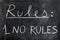 No Rules on Chalkboard