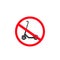 No scooter prohibition sign, Electric Scooter