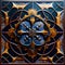 no shadow fantasy dungeon detailed tile seamless texture centered symmetry painted generated by ai