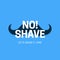 No shave let`s it grow long typography text for prostate cancer awareness month poster campaign concept design with mustache