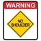 No shoulder Road danger car icon, traffic street caution sign, roadsign vector illustration, warning vehicle