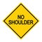 No shoulder Road danger car icon, traffic street caution sign, roadsign vector illustration, warning vehicle