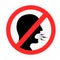 no shout prohibition sign symbol