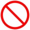 No Sign Empty Red Crossed Out Circle,Not Allowed Sign,Blank Prohibiting Symbol,Vector Illustration, Isolate On White Background