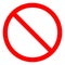 No Sign Empty Red Crossed Out Circle,Not Allowed Sign Isolate On White Background,Vector Illustration EPS.10