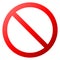 No sign - red thin gradient, isolated - vector