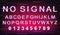 No signal glitch font template