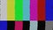 No signal old vintage TV. Static color noise. Glitch Error Video Damage. Bad interference. Broken antenna. Distortion